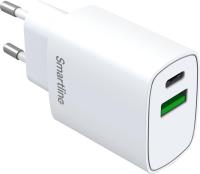 Väggladdare, USB-A + USB-C, PD och QC