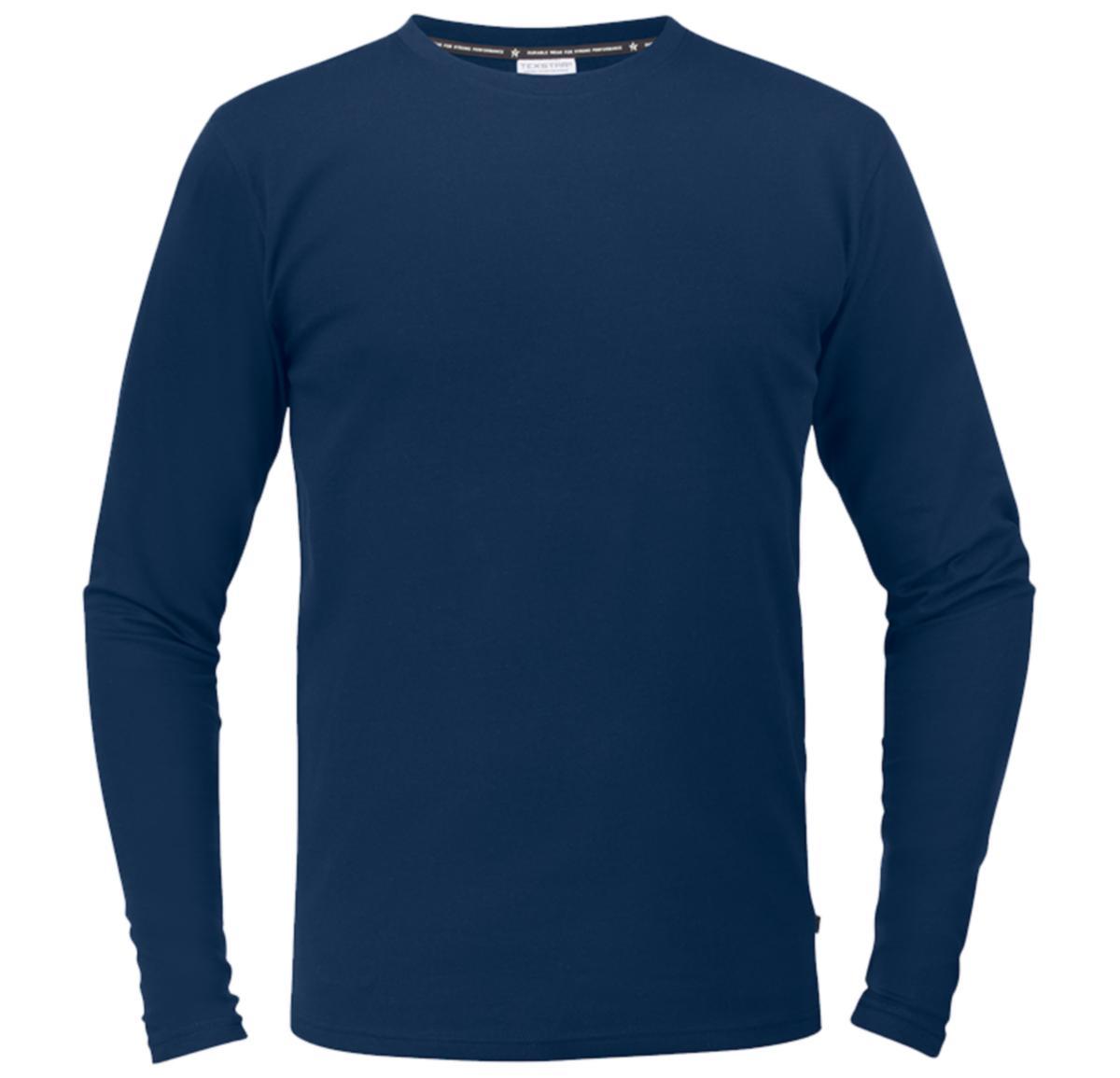 T-shirt Texstar TS17 - T-SHIRT TEXSTAR TS17 LÅNG ÄRM MARIN XXL
